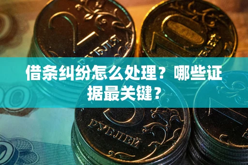 北京借条纠纷怎么处理？哪些证据最关键？