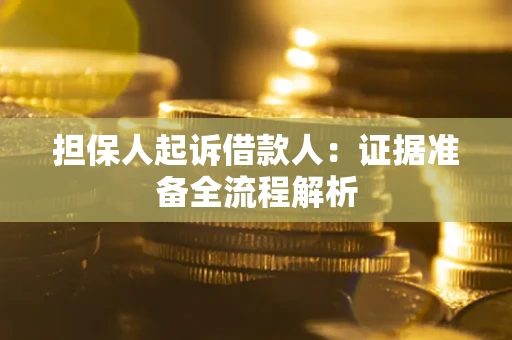 北京担保人起诉借款人：证据准备全流程解析