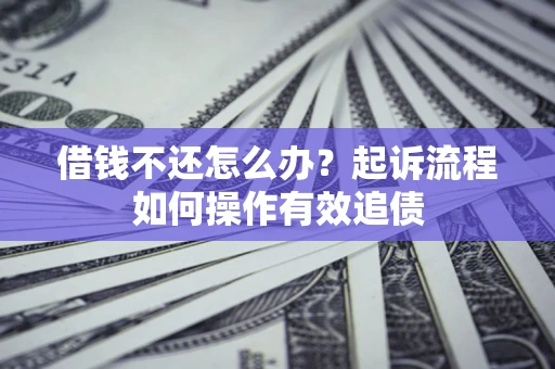 北京借钱不还怎么办？起诉流程如何操作有效追债